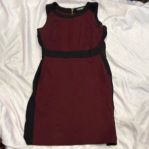Signature collection Burgundy and Black Mini Dress